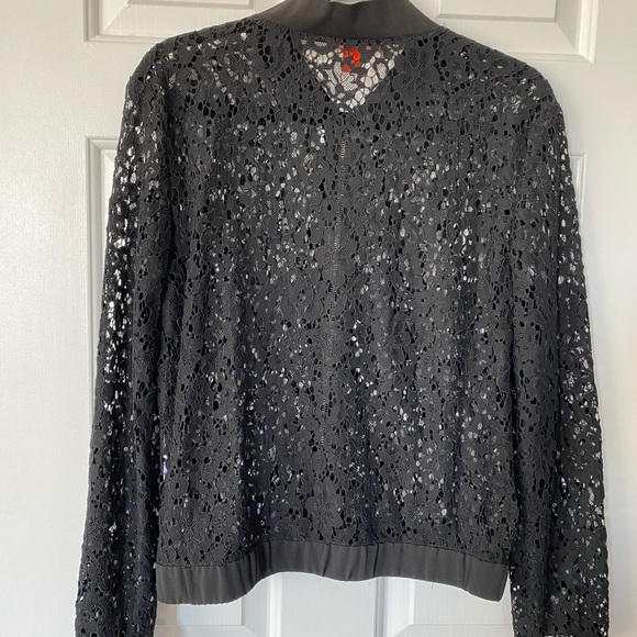 Black Lace Bomber Jacket | Joe Fresh | Size M - Picture 3 of 5